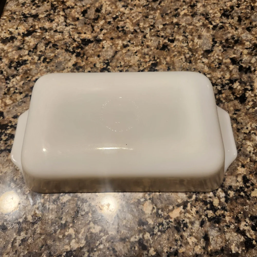 Vintage Anchor Hocking Loaf Pan with Blue Cornflower Pattern #441